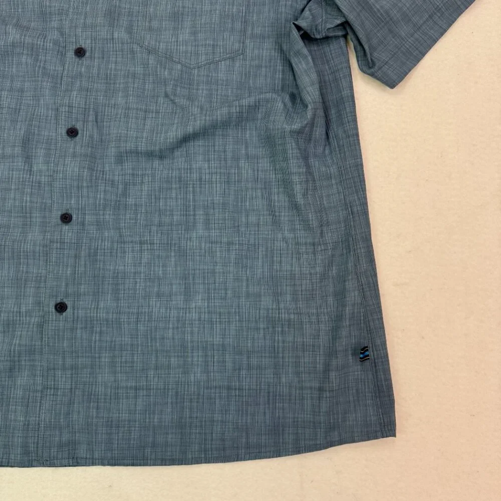 Kuhl Shirt Mens XL Persuadr Short Sleeve Button Up Lightweight Blue UPF Hiking - Picture 10 of 16